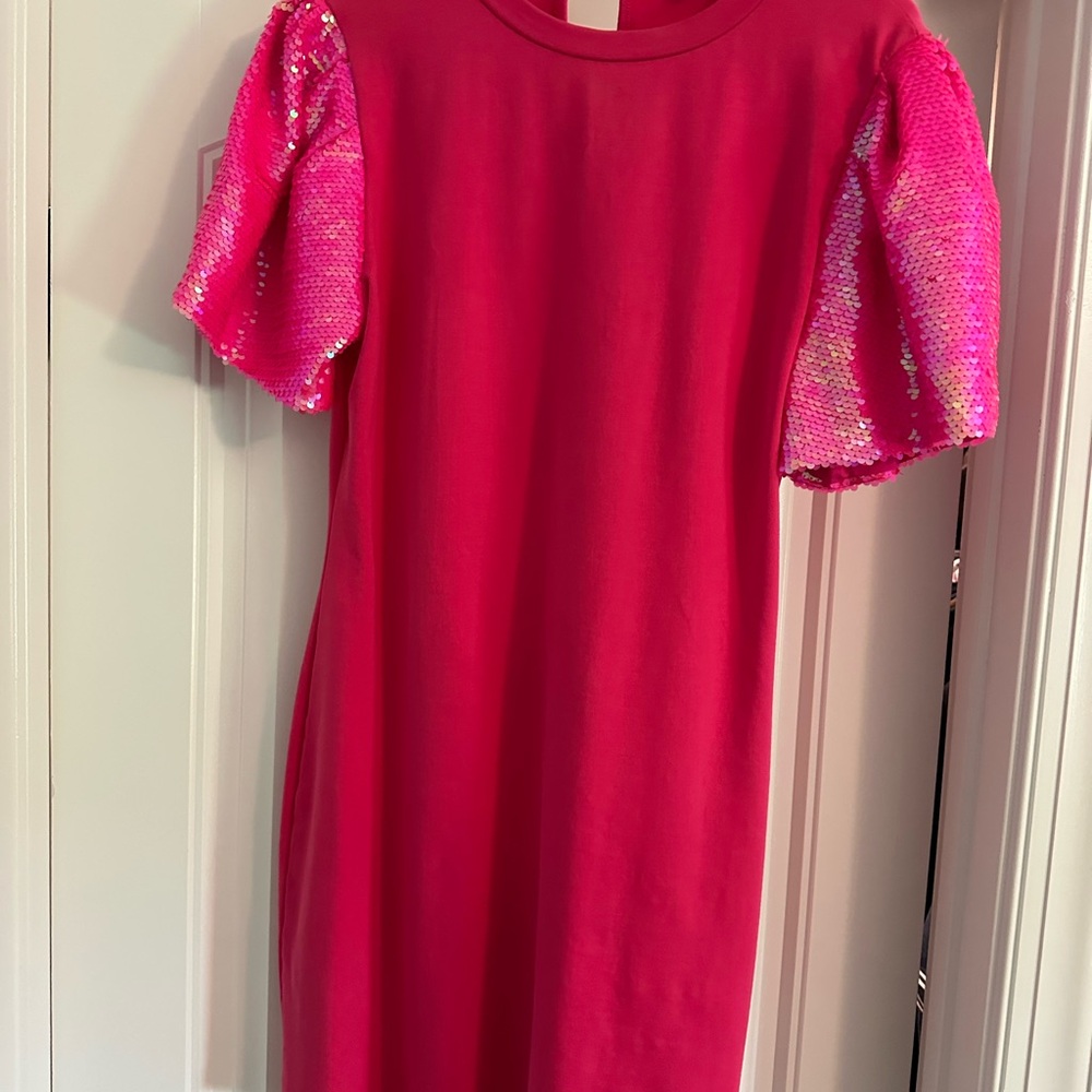 Strut and Bolt Pink Sequin Sleeve Dress